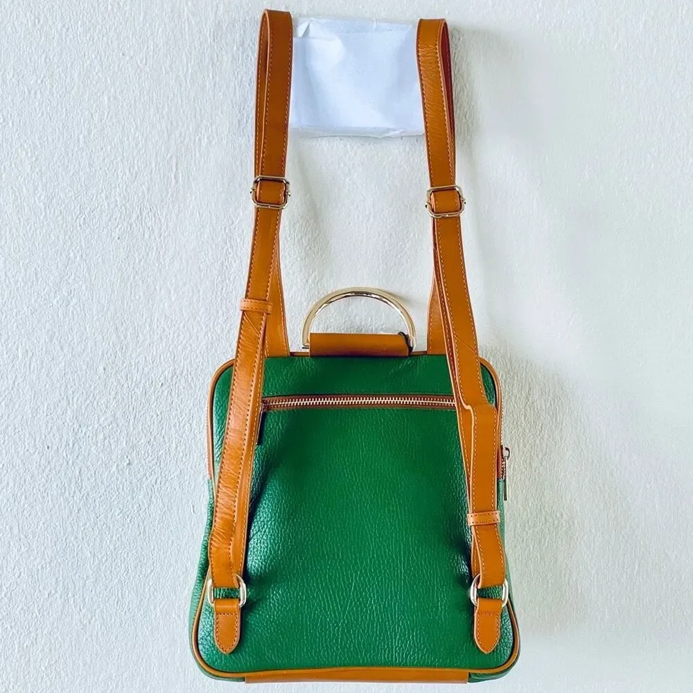 NWT RARE Valentina Sling Backpack Real Finest Italian Leather Convertible Bag